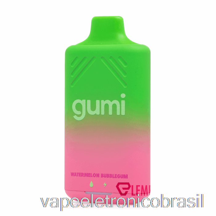 Vape Eletrônico Gumi Bar 8000 Chiclete Melancia Descartável